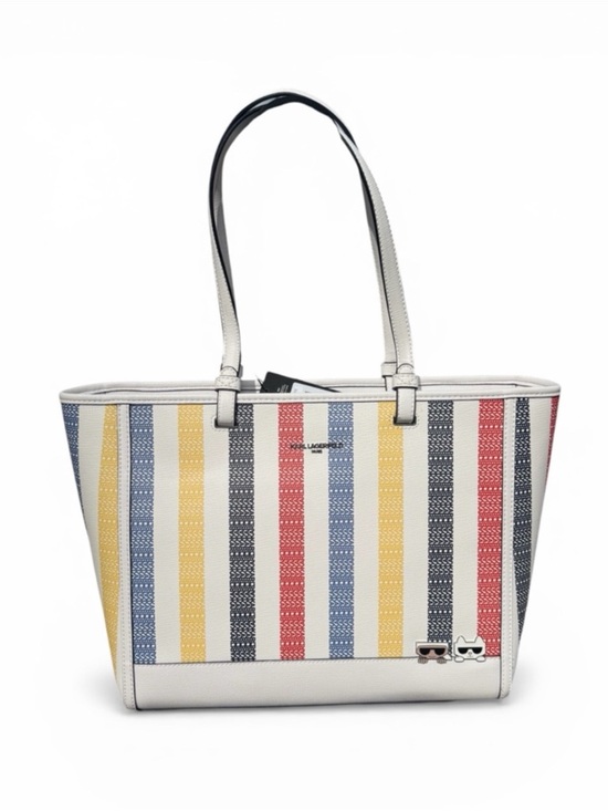 Karl Lagerfeld Handbags - Karl Lagerfeld NWT Multicolor Stripe Tote Bag with Dust Bag